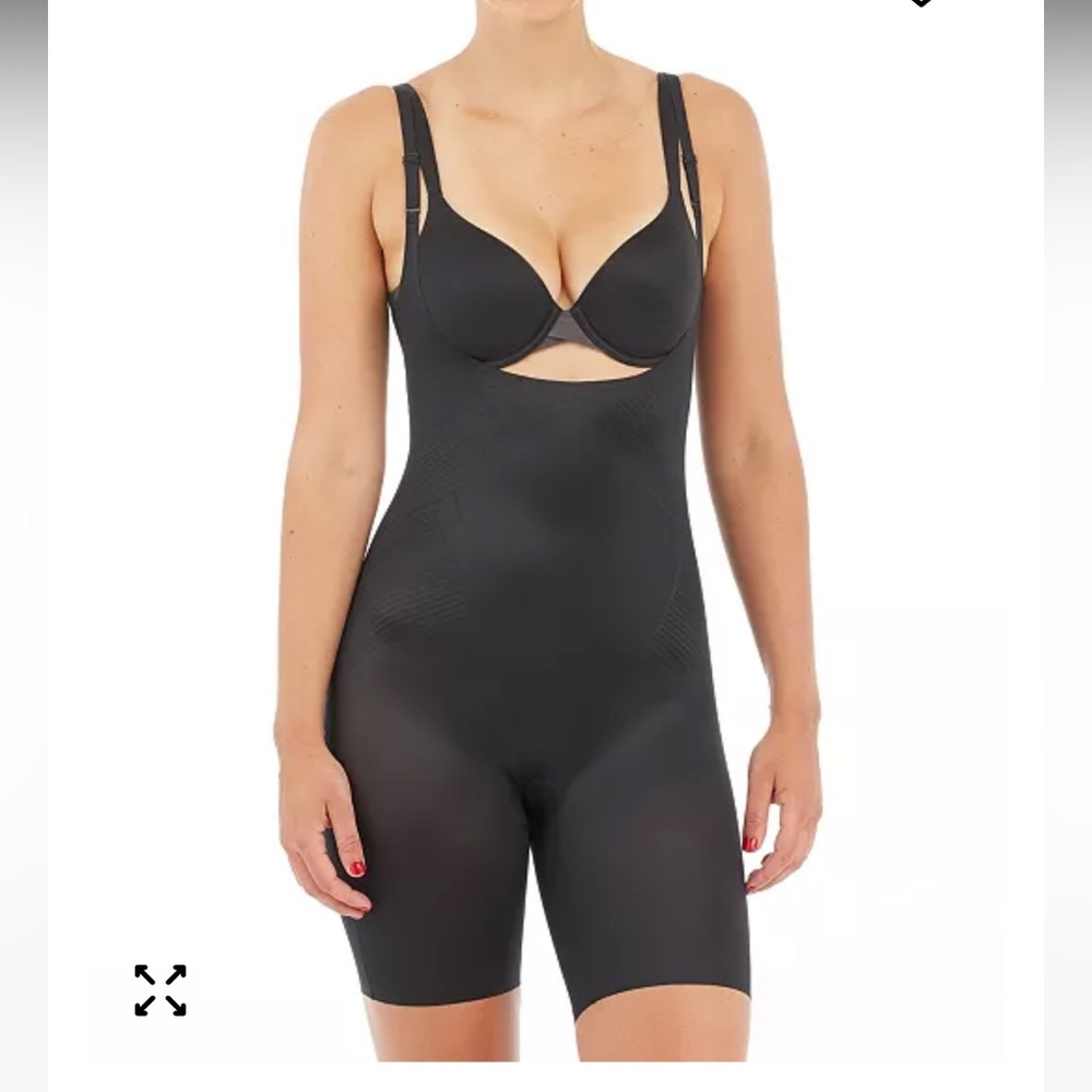SPANX Thinstincts 2.0 Open-Bust Mid-Thigh Bodysuit Shapewear